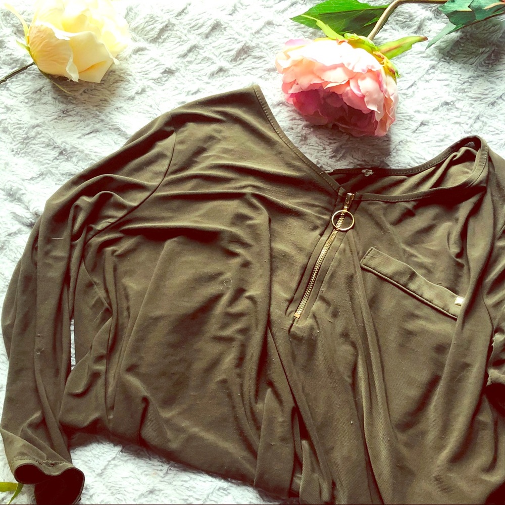 🦌Olive Green Blouse🦌